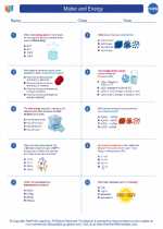 Chemistry - High School - Worksheet: Matter and Energy