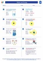 Chemistry - High School - Worksheet: Matter and Energy