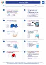 Chemistry - High School - Worksheet: States of Matter