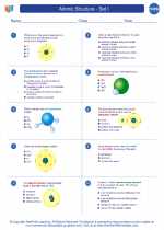 Chemistry - High School - Worksheet: Atomic Structure - Set I