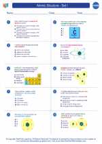 Chemistry - High School - Worksheet: Atomic Structure - Set I