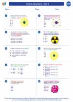 Chemistry - High School - Worksheet: Atomic Structure - Set II