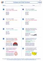 Mathematics - Fifth Grade - Worksheet: Compare and Order Numbers