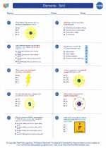 Chemistry - High School - Worksheet: Elements - Set I