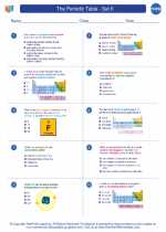 Chemistry - High School - Worksheet: The Periodic Table - Set II