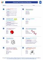 Chemistry - High School - Worksheet: Chemical Formulas and Bonding
