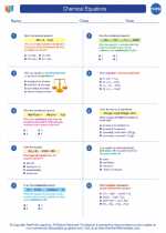Chemistry - High School - Worksheet: Chemical Equations