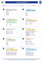 Chemistry - High School - Worksheet: Chemical Equations