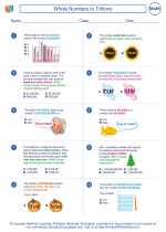 Mathematics - Sixth Grade - Worksheet: Whole Numbers to Trillions