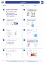 Chemistry - High School - Worksheet: Solutions