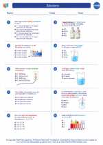 Chemistry - High School - Worksheet: Solutions