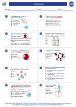 Chemistry - High School - Worksheet: Solutions