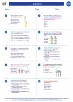 Chemistry - High School - Worksheet: Solutions