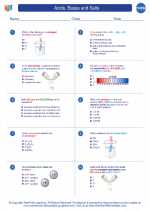 Chemistry - High School - Worksheet: Acids, Bases and Salts