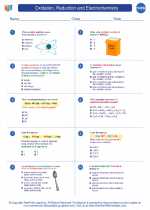 Chemistry - High School - Worksheet: Oxidation, Reduction and Electrochemistry