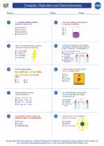 Chemistry - High School - Worksheet: Oxidation, Reduction and Electrochemistry