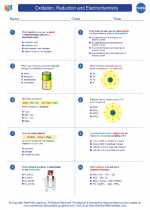 Chemistry - High School - Worksheet: Oxidation, Reduction and Electrochemistry