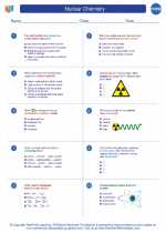 Chemistry - High School - Worksheet: Nuclear Chemistry