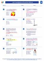 Chemistry - High School - Worksheet: Lab Investigations/Scientific Method