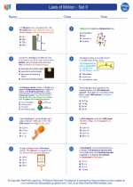 Physics - High School - Worksheet: Laws of Motion - Set II