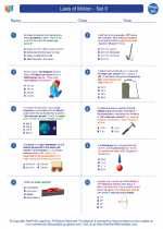 Laws of Motion - Set II. Physics Worksheets and Study Guides High School.