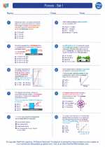 Physics - High School - Worksheet: Forces - Set I