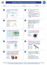 Physics - High School - Worksheet: Rotational Motion/Universal Gravitation