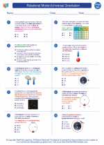 Physics - High School - Worksheet: Rotational Motion/Universal Gravitation