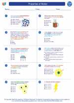 Physics - High School - Worksheet: Properties of Matter