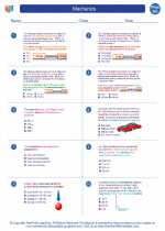 Physics - High School - Worksheet: Mechanics