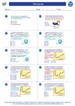 Physics - High School - Worksheet: Mechanics