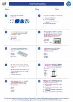 Physics - High School - Worksheet: Thermodynamics