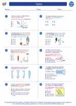 Physics - High School - Worksheet: Optics