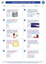 Physics - High School - Worksheet: Electricity and Electrical Energy - Set II