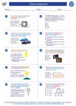 Physics - High School - Worksheet: Electromagnetism