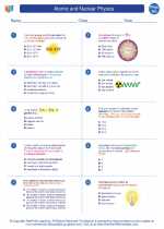Physics - High School - Worksheet: Atomic and Nuclear Physics