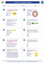 Physics - High School - Worksheet: Atomic and Nuclear Physics