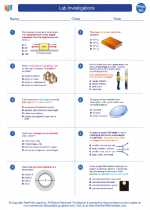 Physics - High School - Worksheet: Lab Investigations