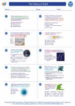 The History of Earth. Earth Science Worksheets and Study Guides High