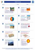 Earth Science - High School - Worksheet: Earths Crust