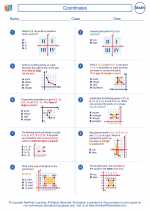 Mathematics - Sixth Grade - Worksheet: Coordinates