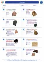 Earth Science - High School - Worksheet: Rocks II