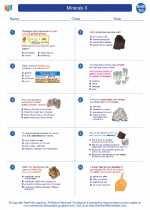 Earth Science - High School - Worksheet: Minerals II