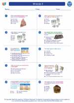 Earth Science - High School - Worksheet: Minerals II