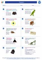 Earth Science - High School - Worksheet: Fossils II