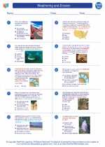 weathering and erosion earth science worksheets and study guides high school