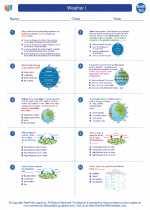 Earth Science - High School - Worksheet: Weather I