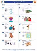 English Language Arts - Fourth Grade - Worksheet: High Frequency Words I