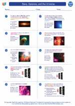 Earth Science - High School - Worksheet: Stars, Galaxies, and the Universe