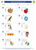 ESL-Spanish - Grades 3-5 - Worksheet: Beginning and Ending Sounds